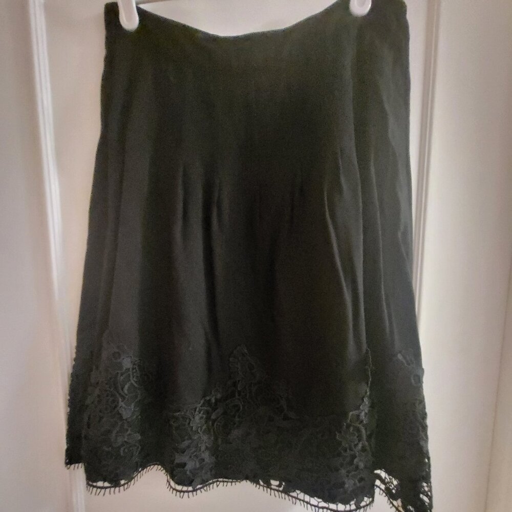 Karl Lagerfeld Paris Black Skirt with Lace Trim - Size 2